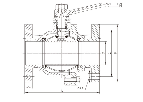 Japanese Standard Floating Ball Valve Cast Iron 10K Pressure DN15-150