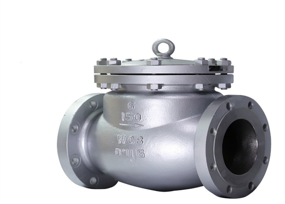 150LB JIS Cast Steel Check Valve , Flanged ASTM A216 WCB Check Valve